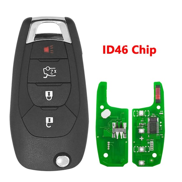 Chevrolet Cruze 2016-2019 4 Button Flip Key Remote for LXP-T004 433 MHz
